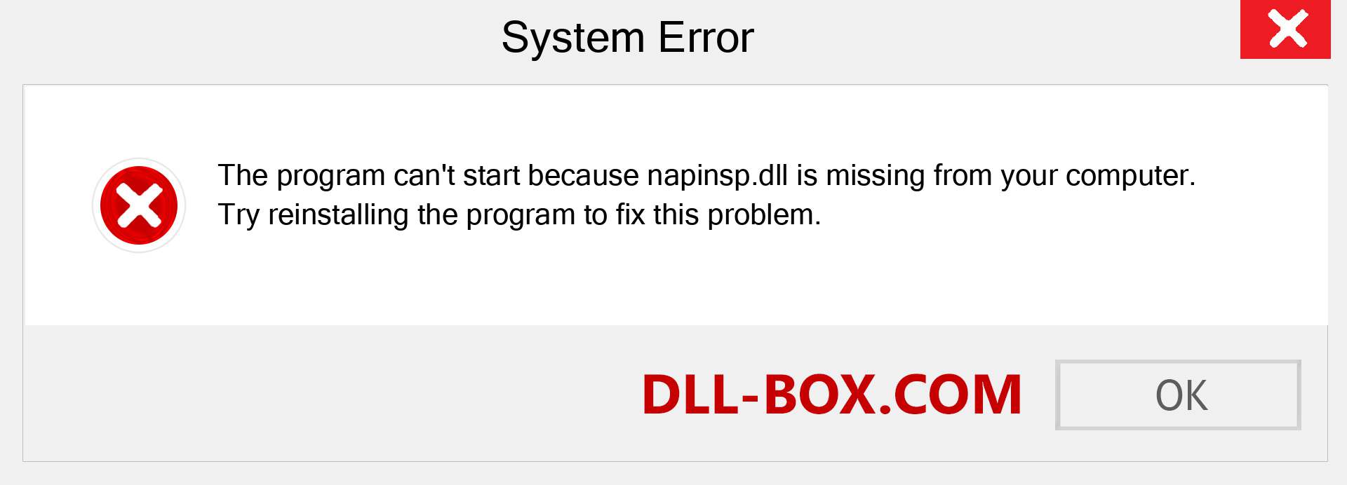  napinsp.dll file is missing?. Download for Windows 7, 8, 10 - Fix  napinsp dll Missing Error on Windows, photos, images